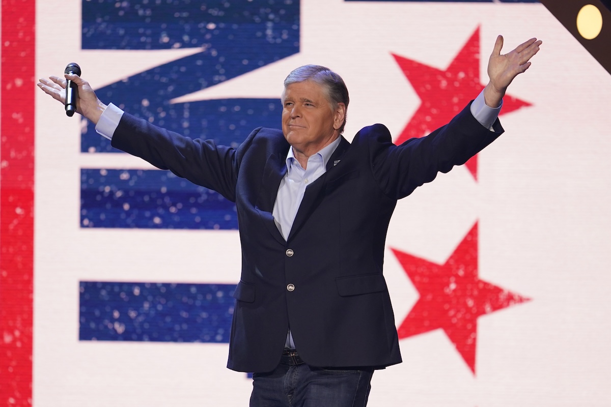 Sean Hannity onstage at Fox Nation's 2023 Patriot Awards in Nashville, Tenn., 11-16-2023