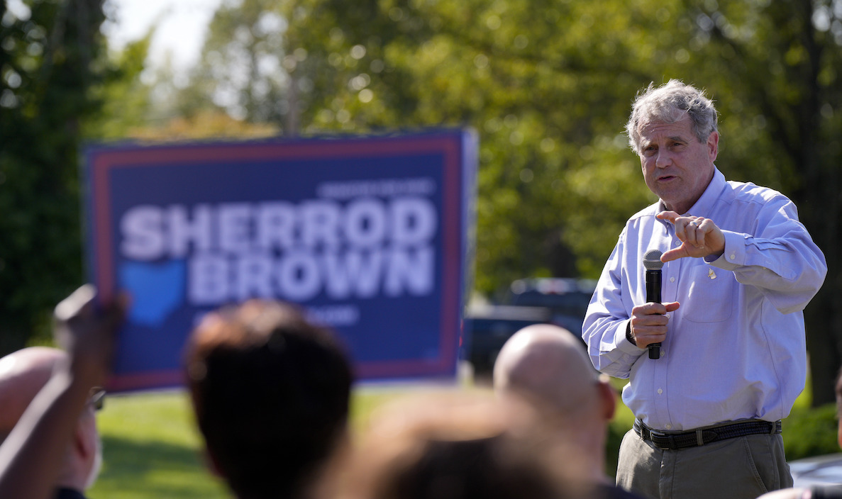 Sherrod Brown campaigning Cincinnati Oct. 5, 2024