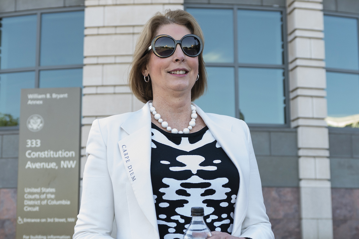 Sidney Powell leaving federal court in Washington D.C., 06-24-2021