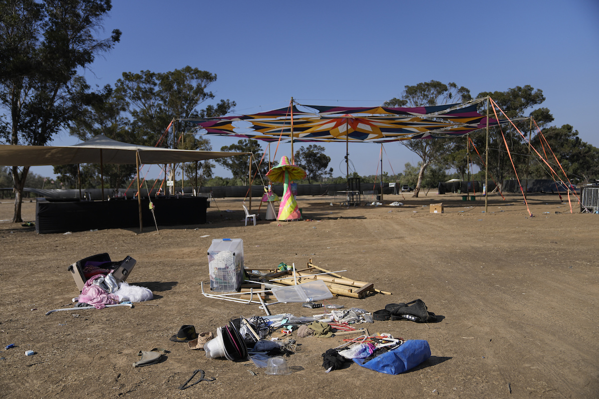 Site of music festival in southern Israel, 10-12-2023