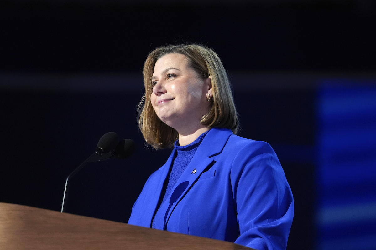Rep. Elissa Slotkin, D-Mich., speaks at the 2024 Democratic National Convention, Aug. 22, 2024