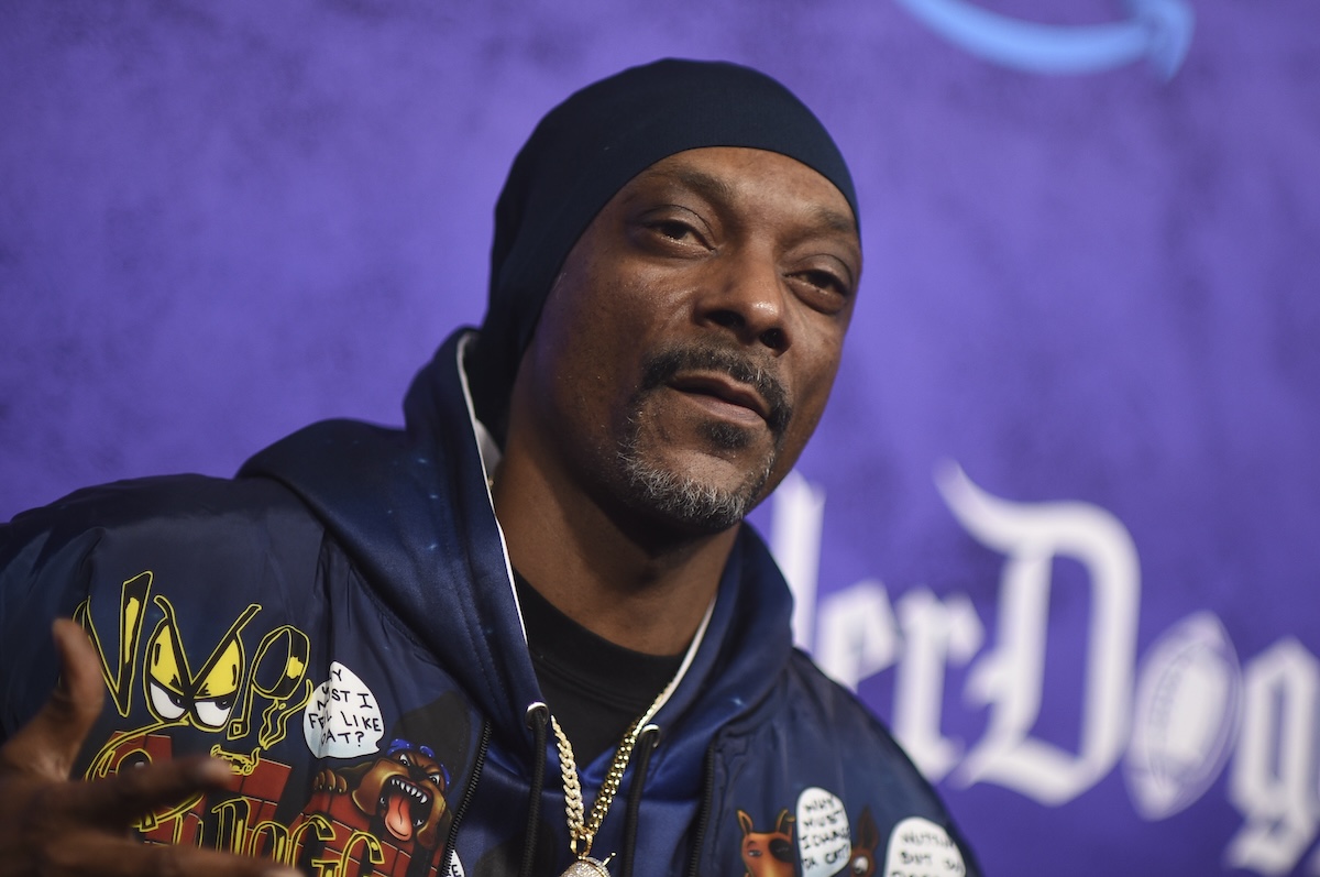 Snoop Dogg arrives at the world premiere of "The Underdoggs" in Culver City, Calif., 1-23-2024