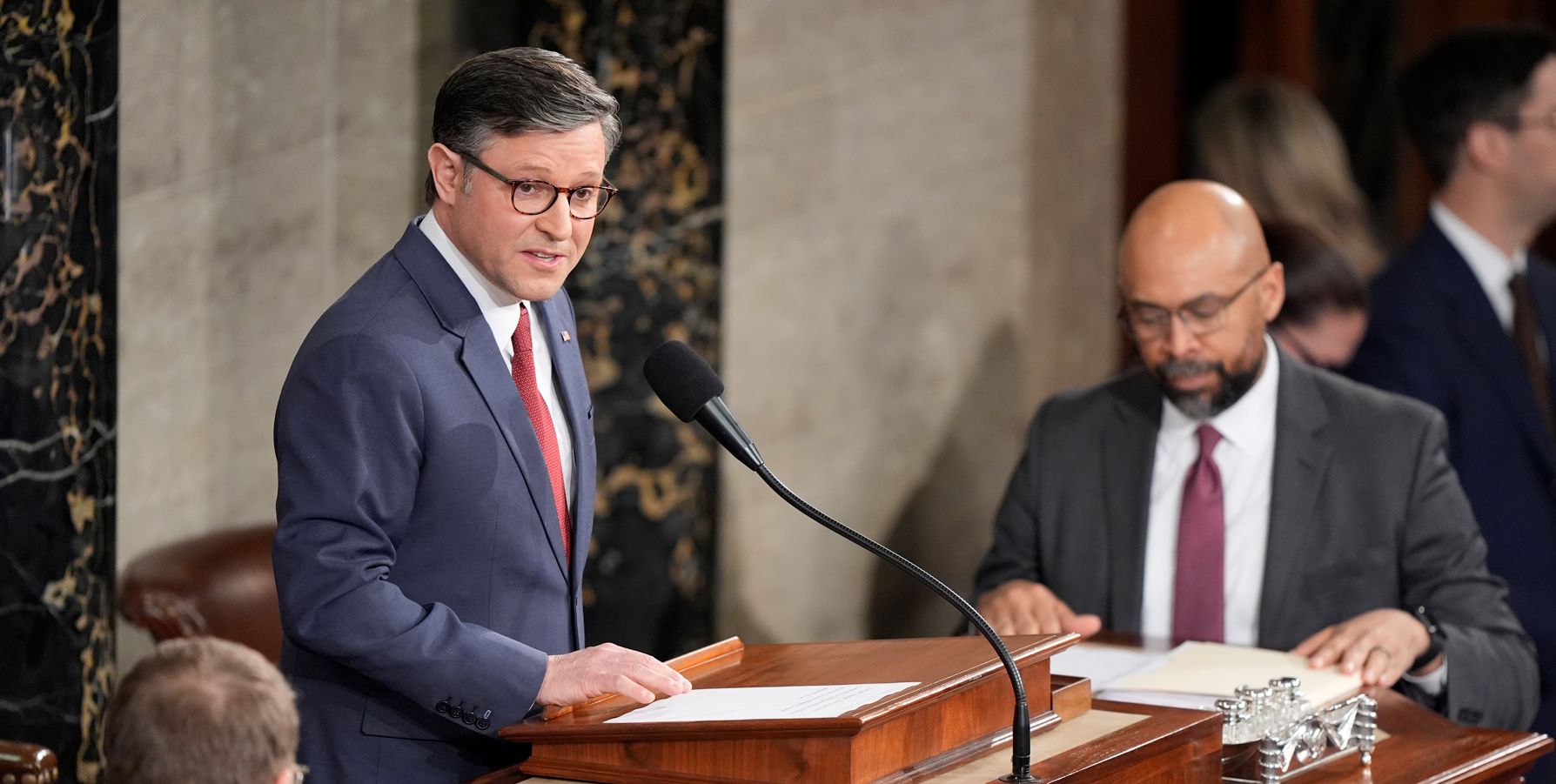 Mike Johnson on speaker election day, 1-3-2025