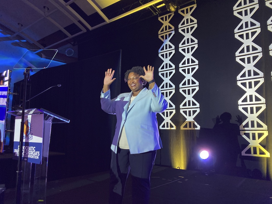 Stacey Abrams at GA Democratic Party convention in 2022 08-27-2022