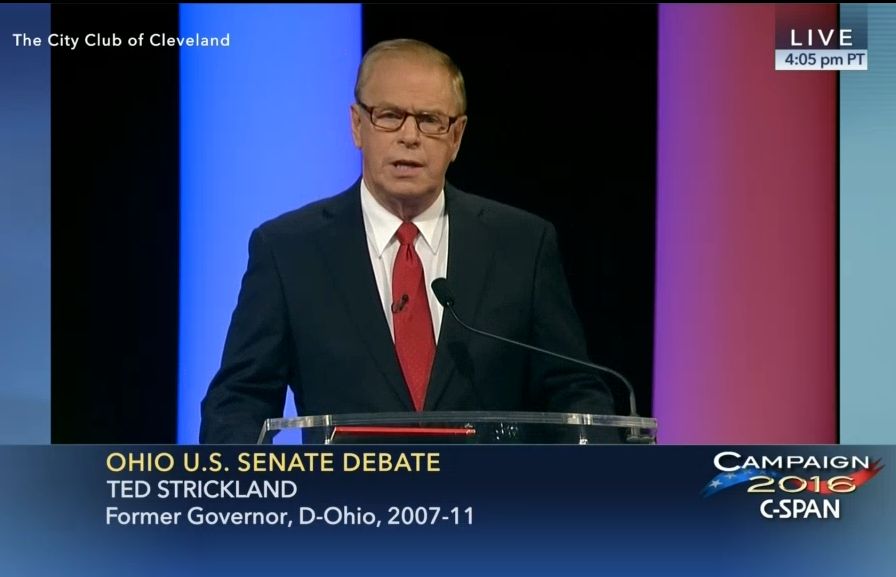 Ted Strickland at debate
