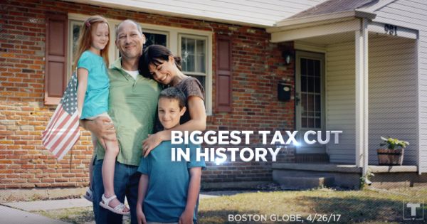 Screenshot from Trump 100 days ad