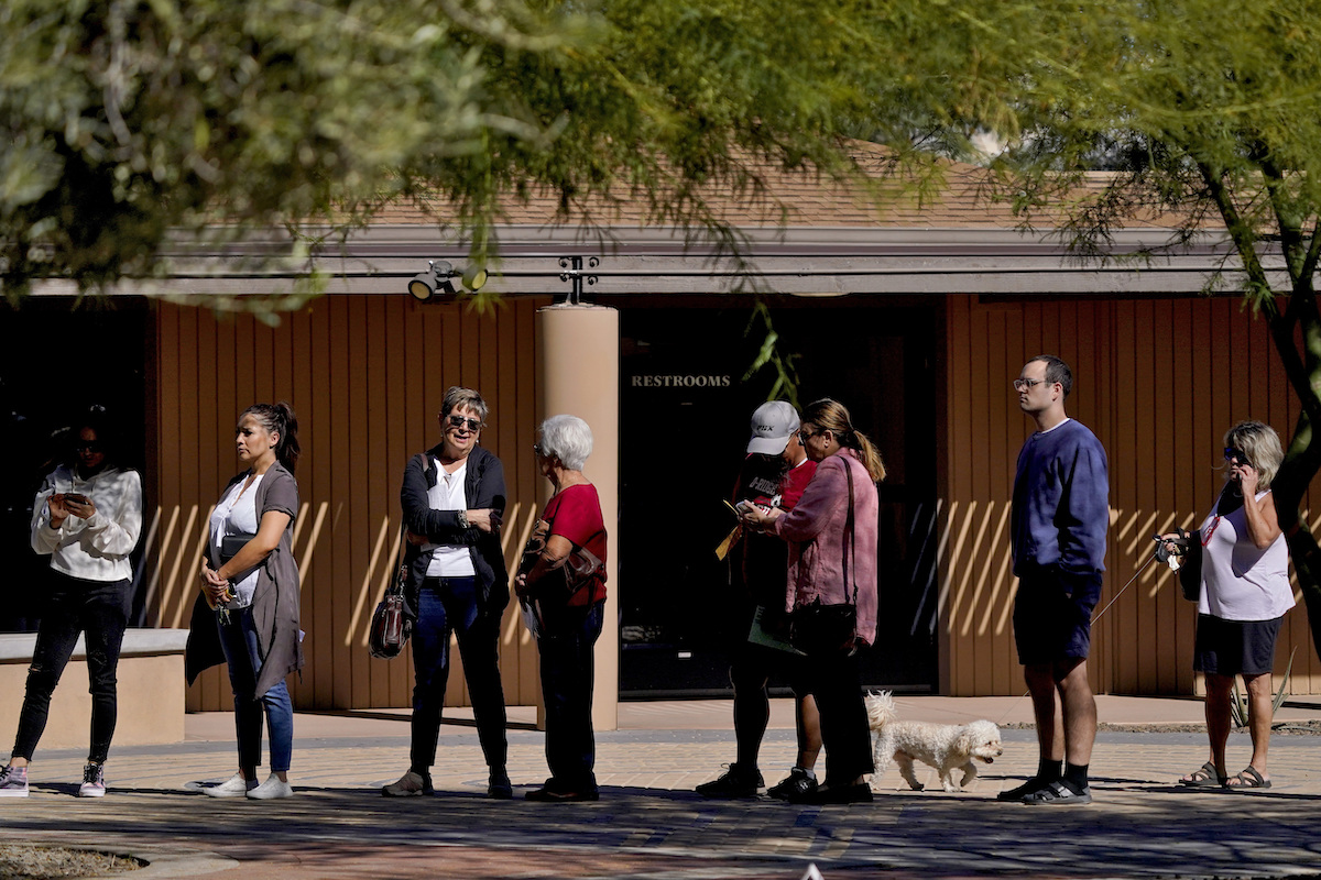 Voters at poll in Tempe, Maricopa county