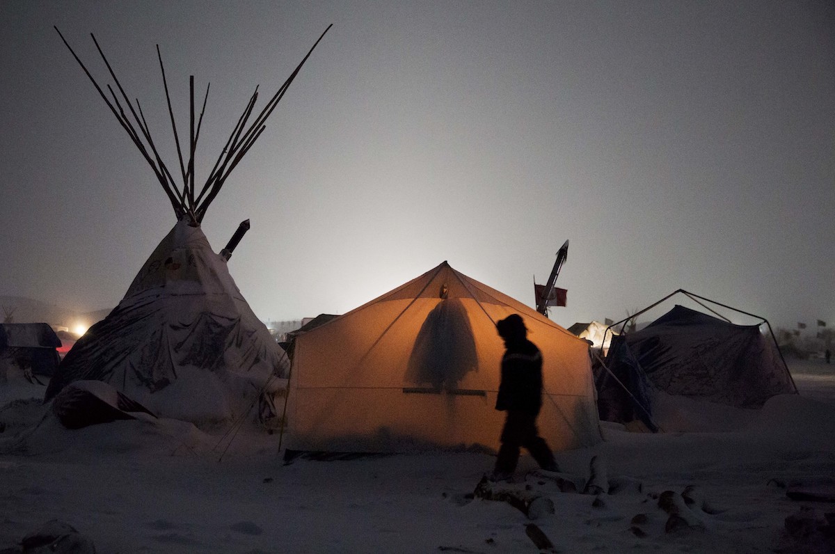 Tent at Dakota Access pipeline protests in Nov. 2016