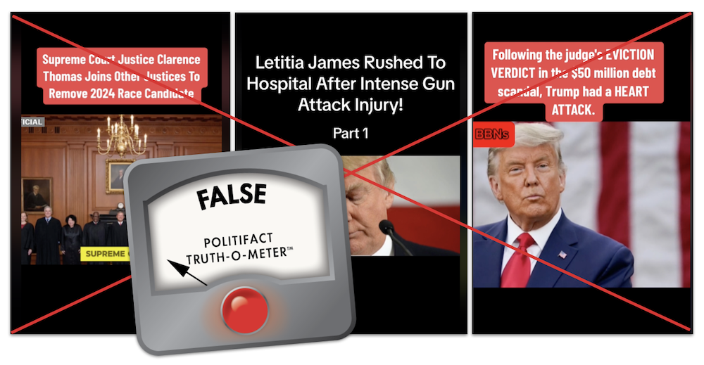 TikTok videos false election 2024 claims edited screenshot