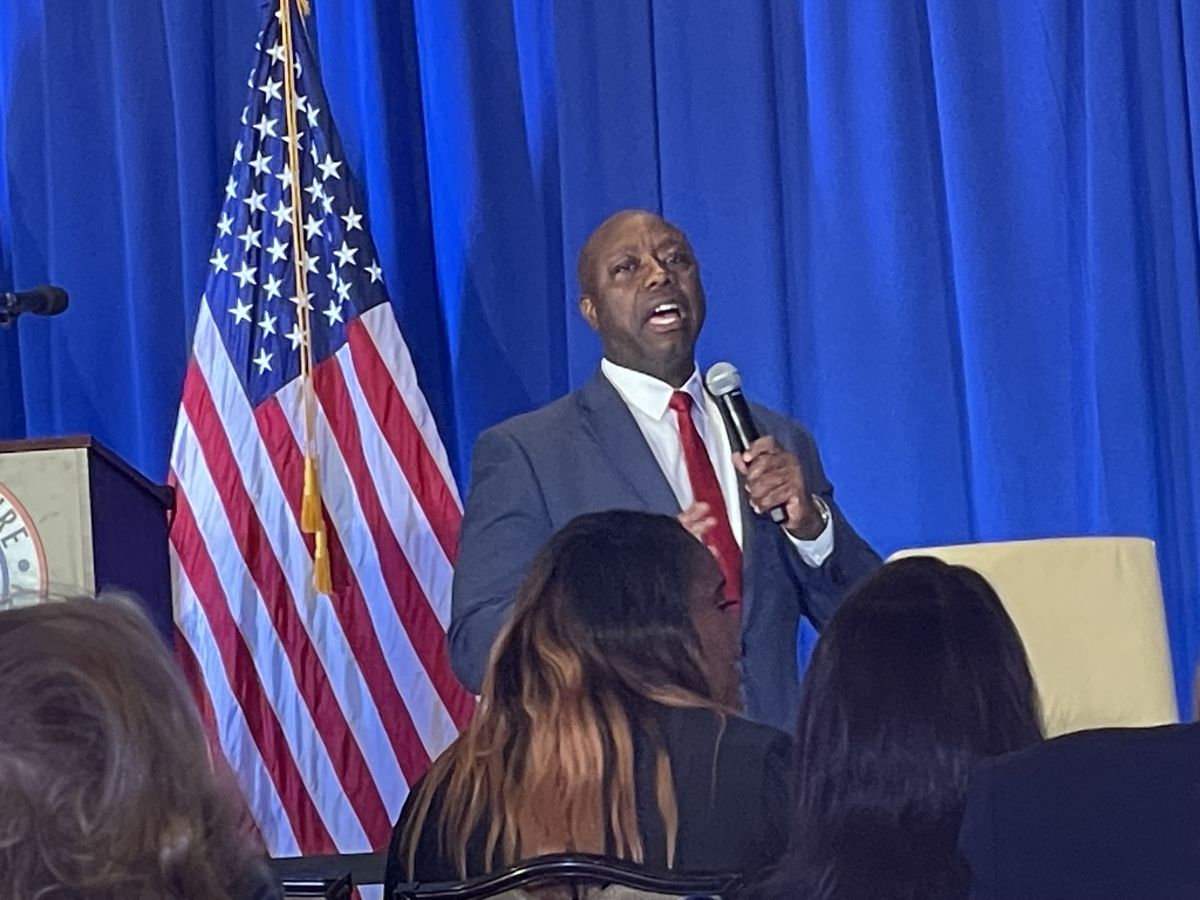 Tim Scott at FITN, Nashua, N.H., 10-13-2023