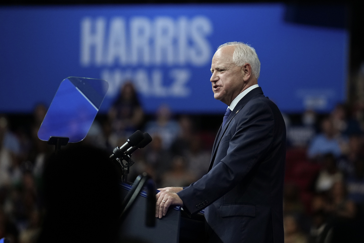 Minnesota Gov. Tim Walz campaign event in Philadelphia, 8-6-2024