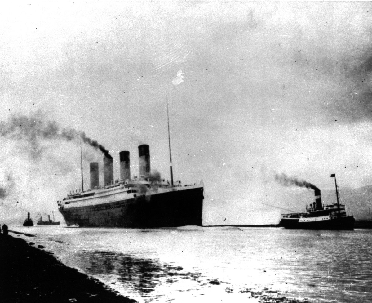 Titanic launches 1912