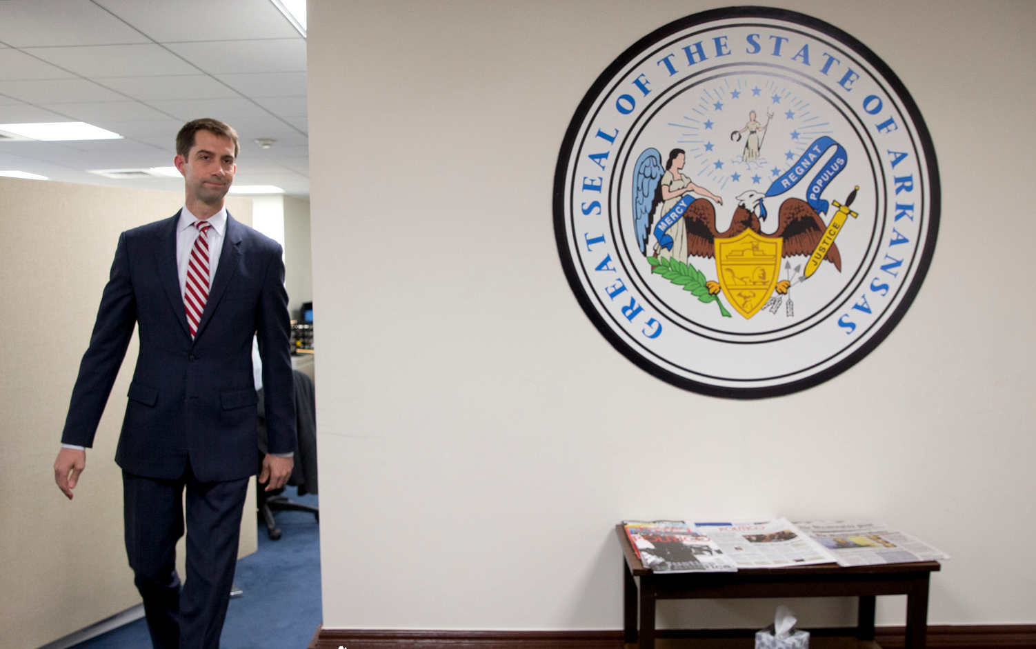 Tom Cotton in his office