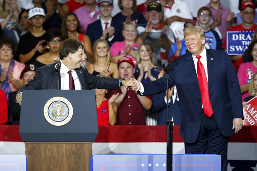 Trump and Balderson at rally Aug 4, 2018