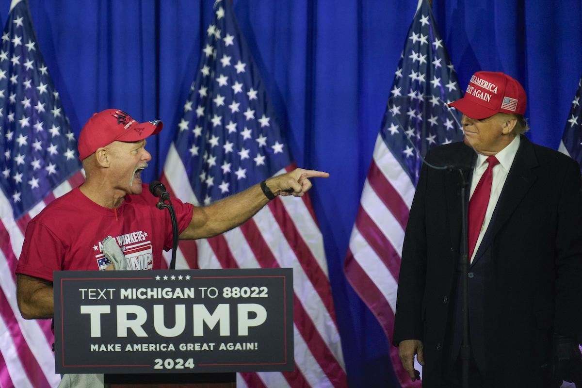 Trump in rally Waterford Michigan, 2-17-2024