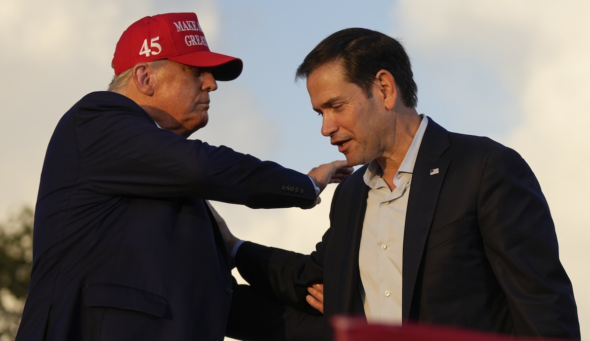 Marco Rubio and Trump at Miami-Dade event, 11-6-2022