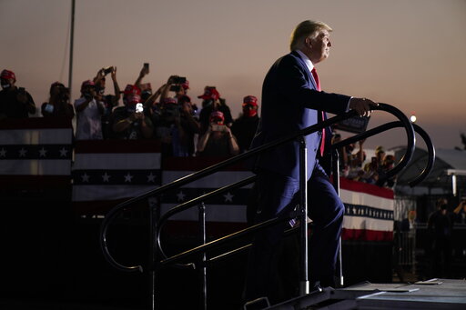Trump arrives for Minden Nevada rally Sept. 12 2020