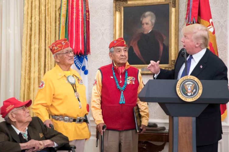 Trump with Navajos
