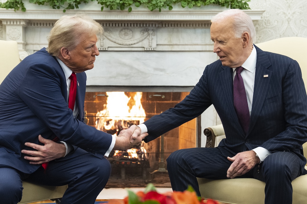 Donald Trump and Joe Biden at White House 11-13-2024