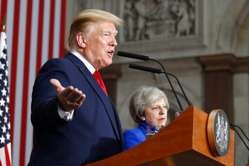 Trump and May newser