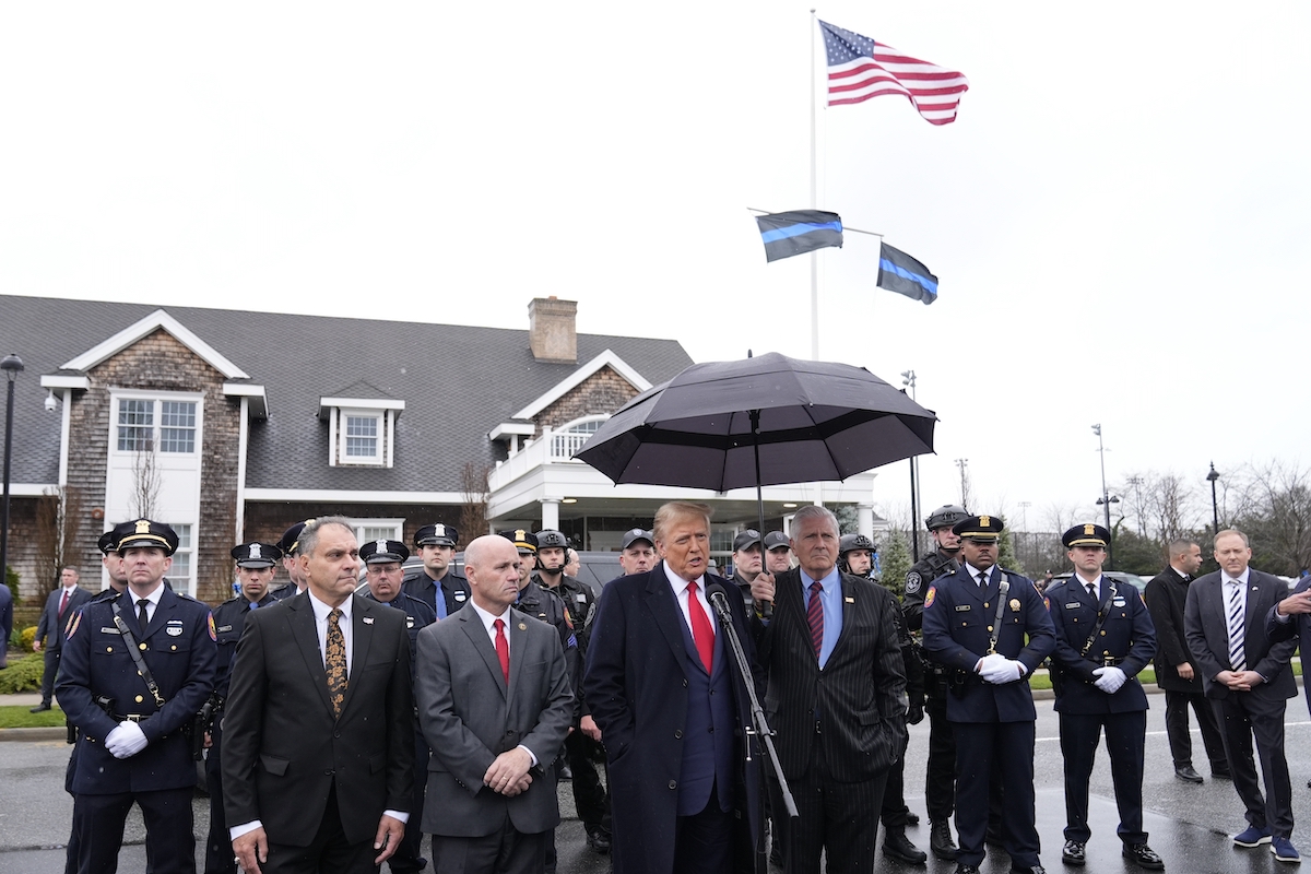 Trump speaks at NYPD Officer Jonathan Diller wake, 3-28-2024