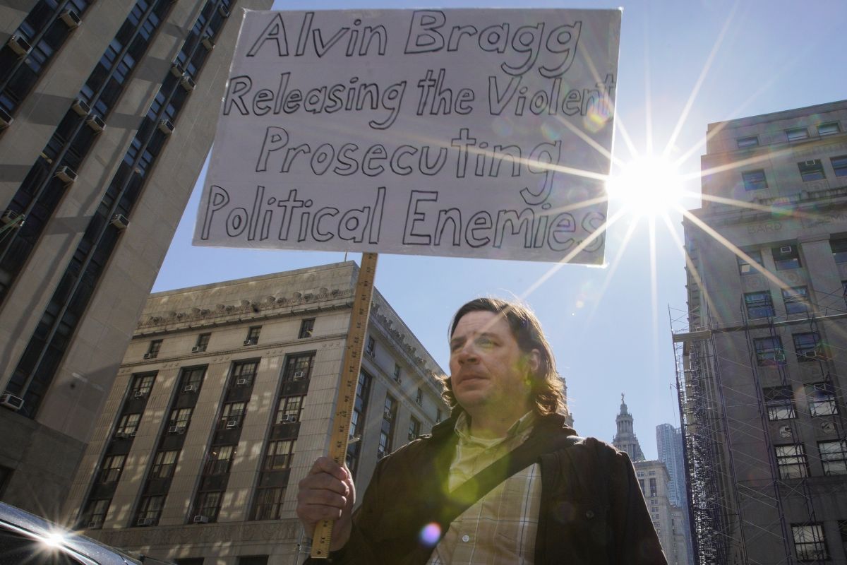 Trump indictment protester