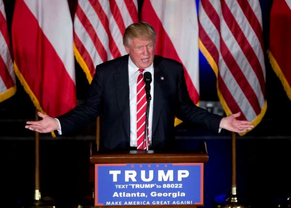 Trump speaking in Atlanta