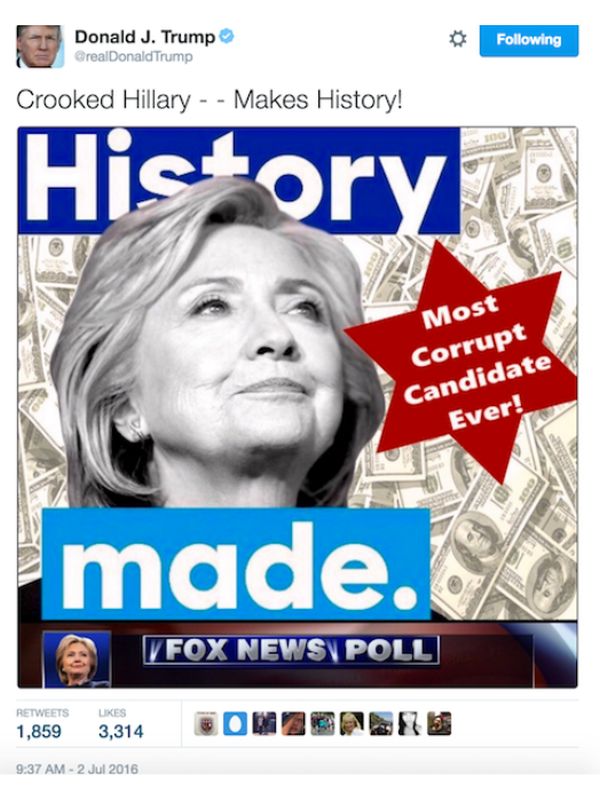 Trump star of David still