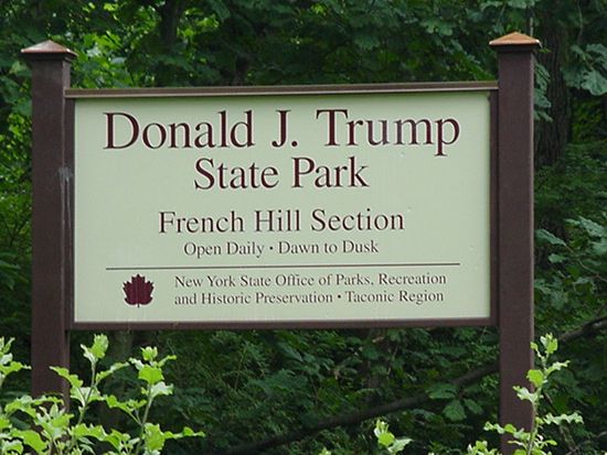 DJT state park sign