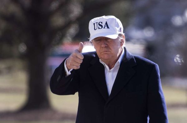 Trump thumbs up