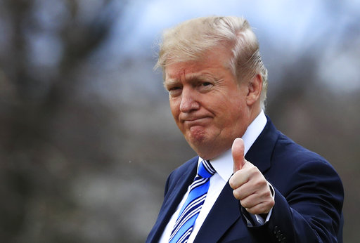 Trump thumbs up