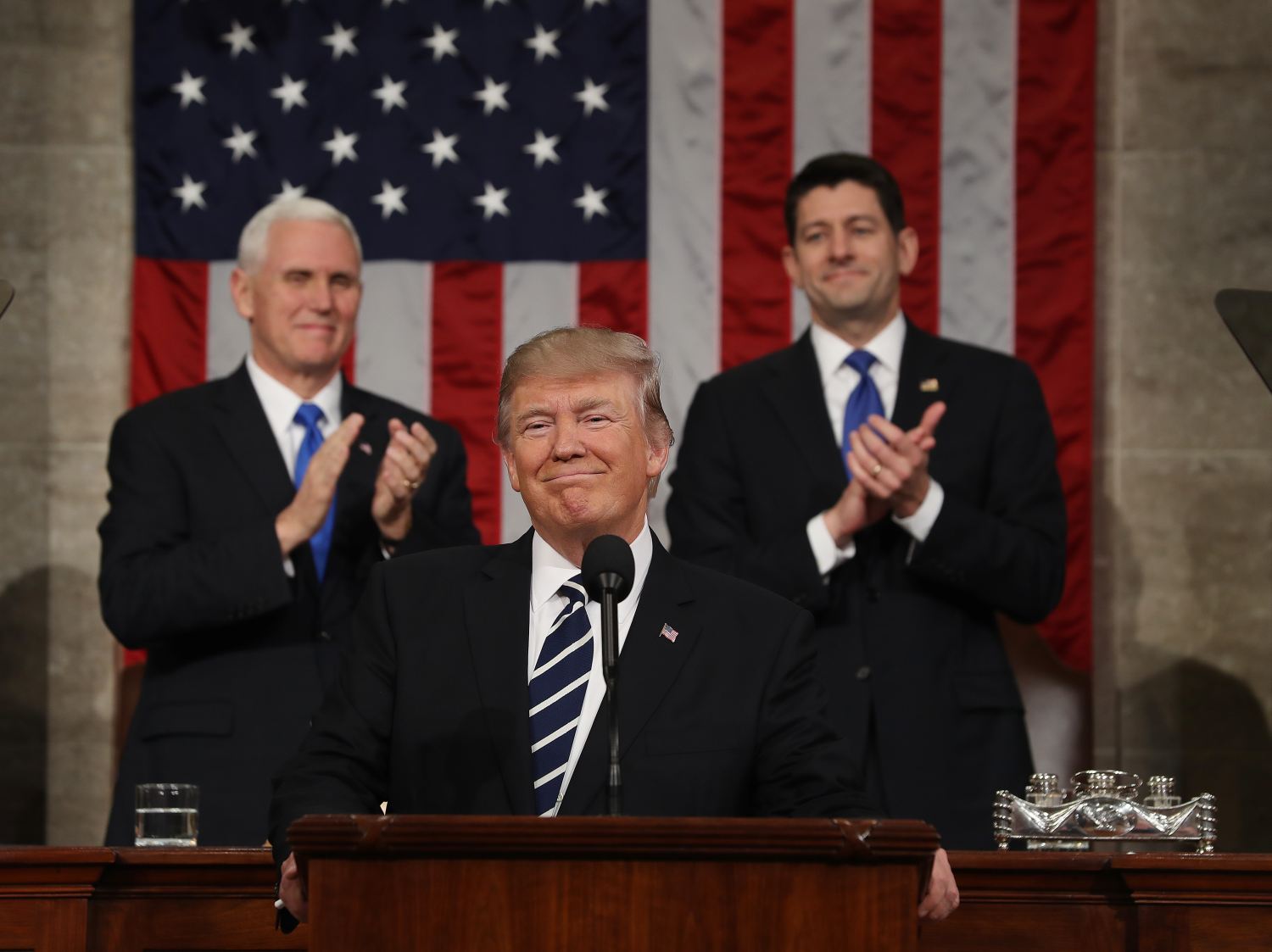 Trump with Pence and Ryan (photo)
