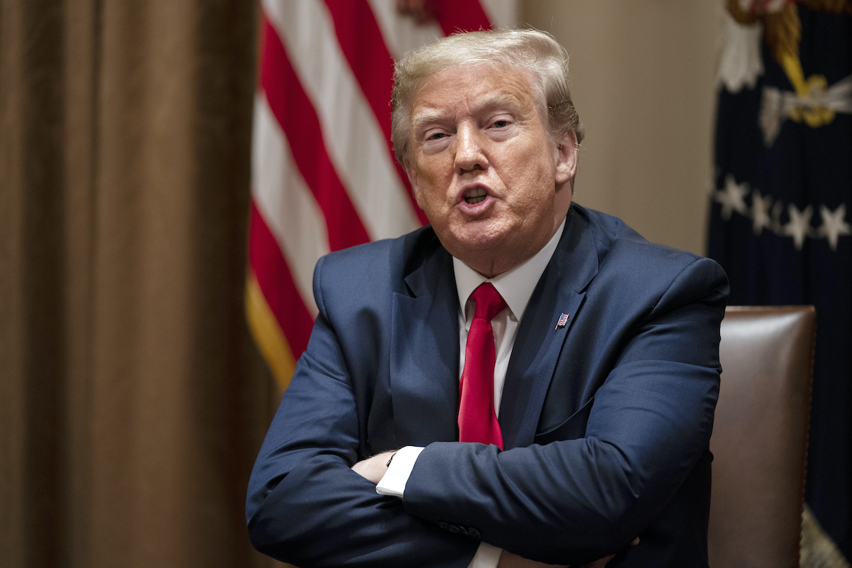 Trump folded arms photo