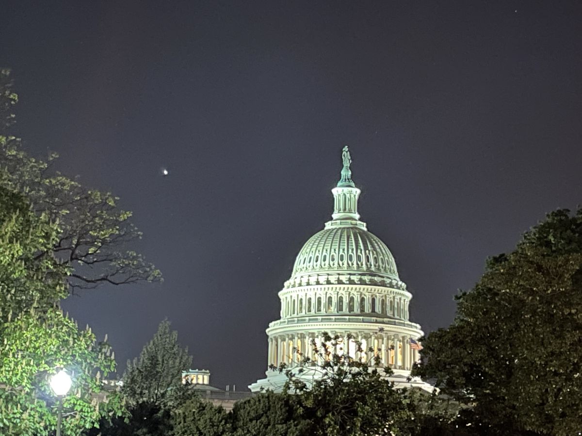 U.S. Capitol at night by Lou Jacobson