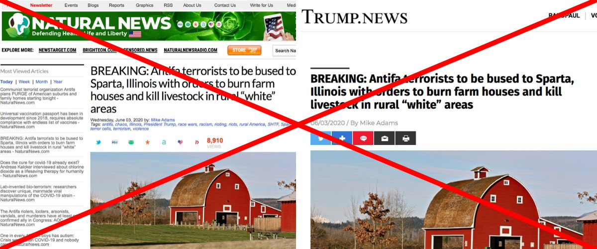 Trump.News antifa story