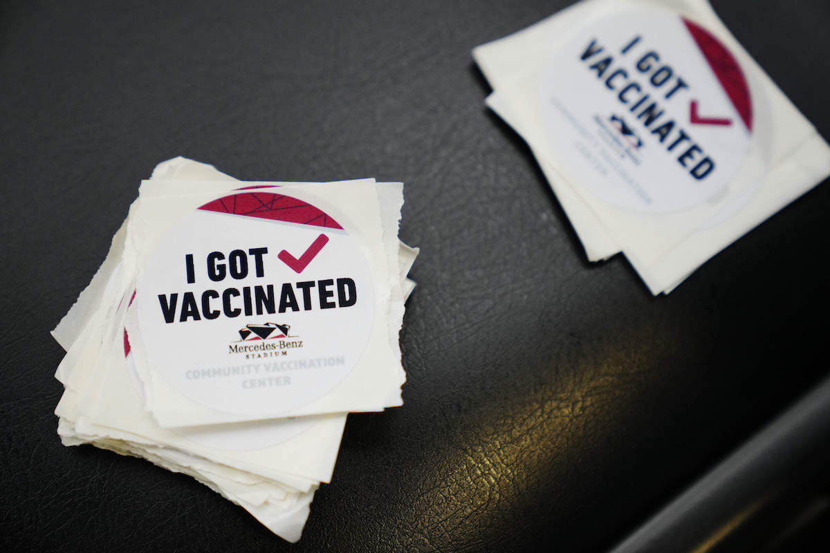 I got vaccinated sticker COVID-19 Atlanta