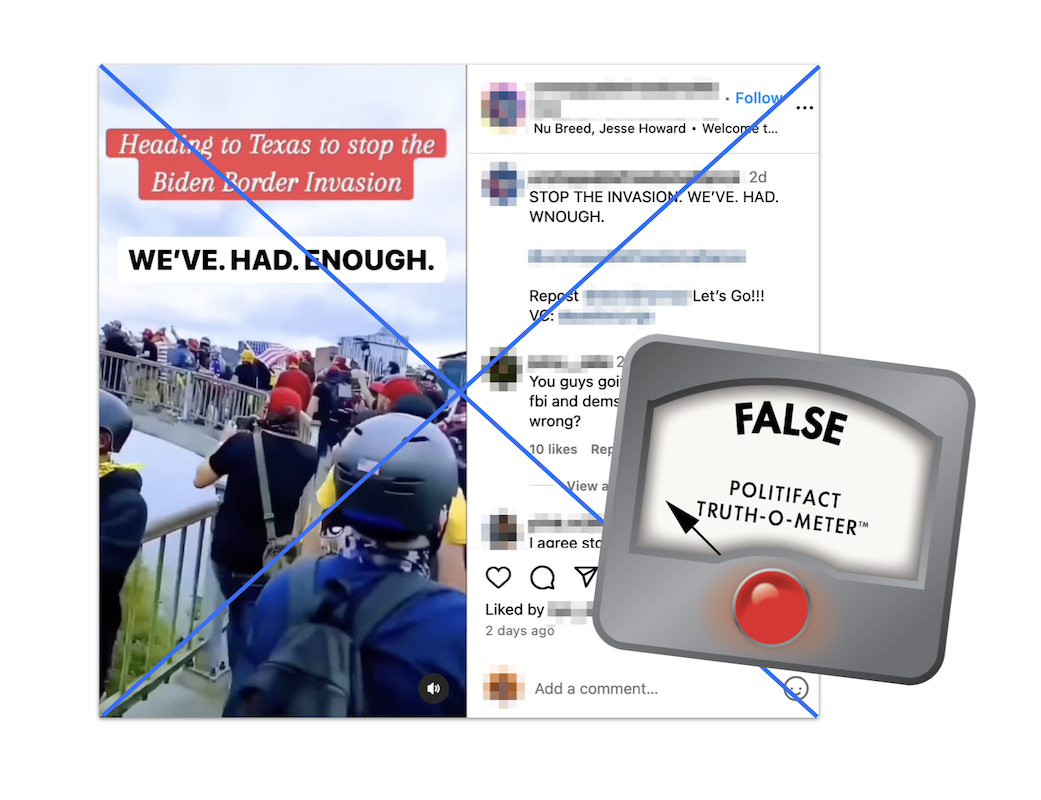 Video claiming to show people headed to TX - with rating