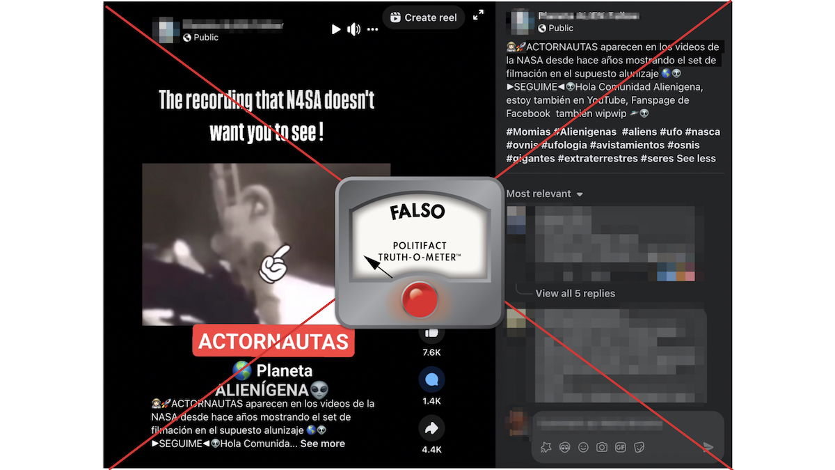 Grafico de video falso de la NASA Apollo 11
