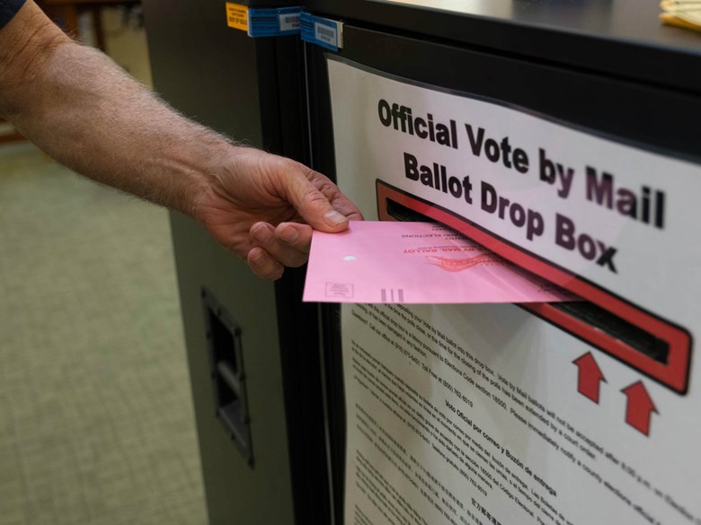Vote By Mail Drop Box in CA