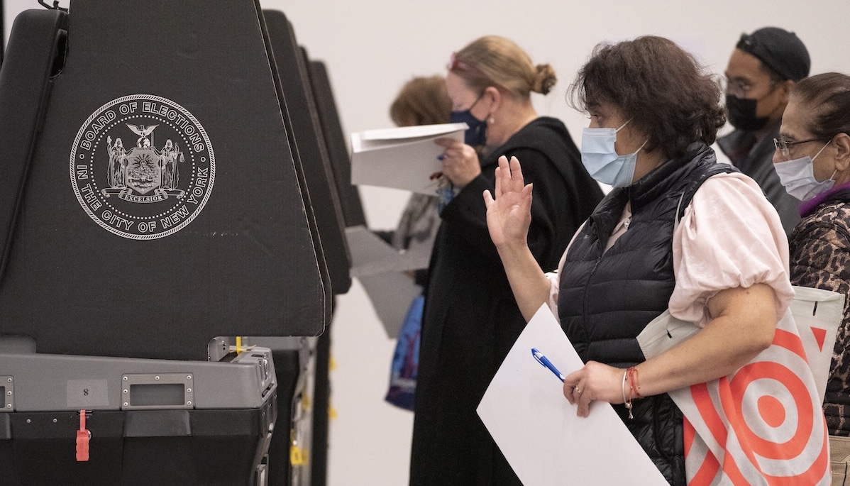 Voters cast ballots in November 2022 election in New York