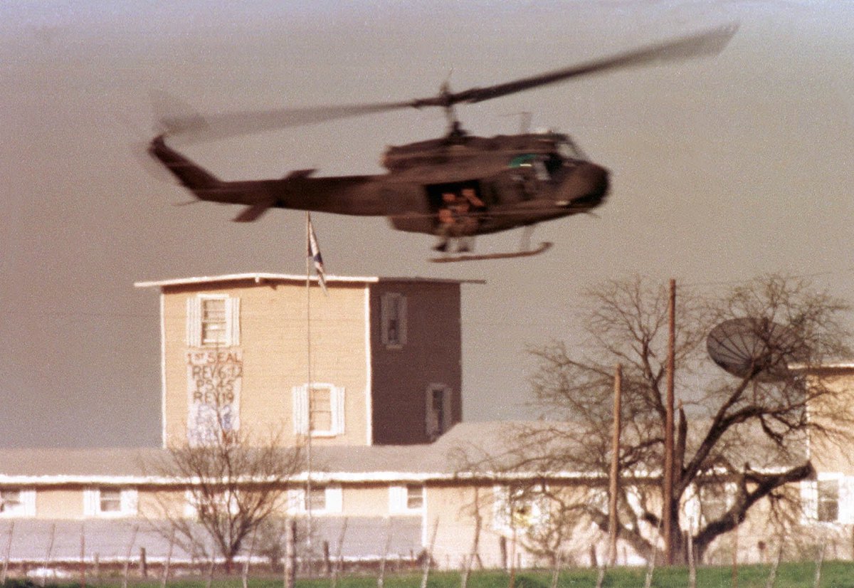 Waco helicopter flyover