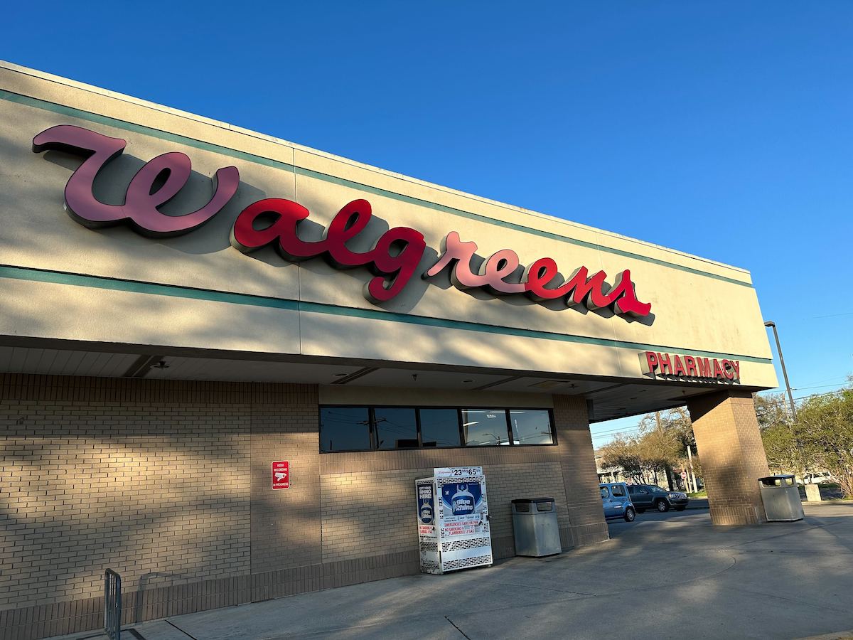 Outside of a Walgreens pharmacy store