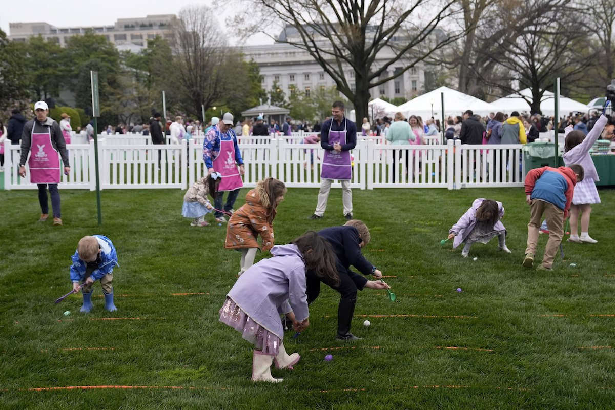 Children participate in annual Easter Egg Roll at White House on Easter 2024