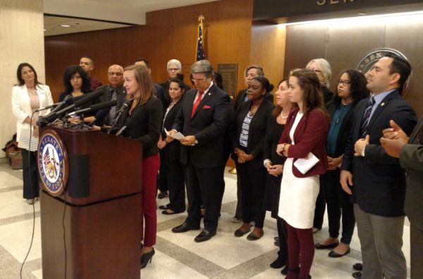 Hannah Willard at presser