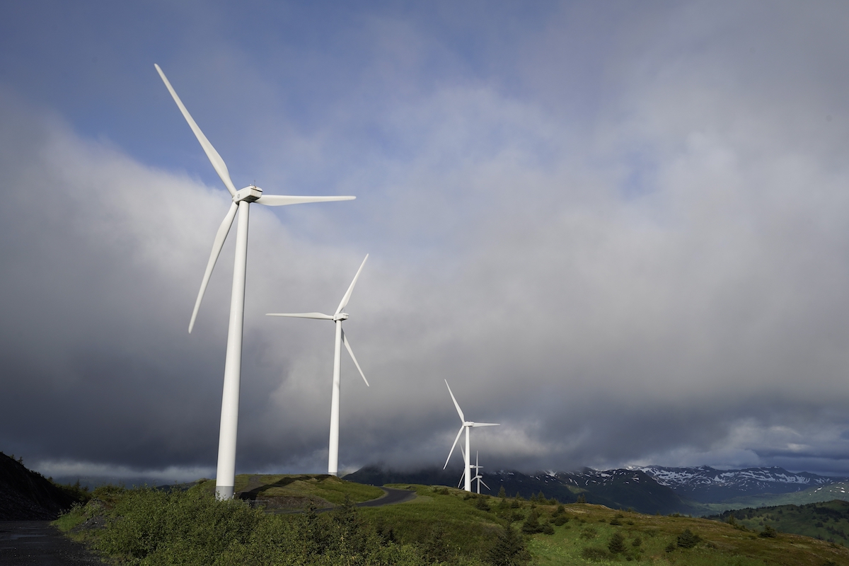 Wind turbines Kodiak Alaska, 6-25-2023