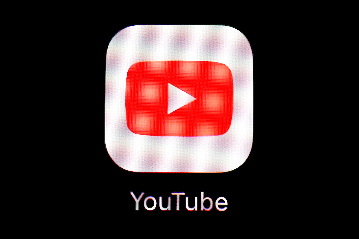 YouTube app stock photo from 2018