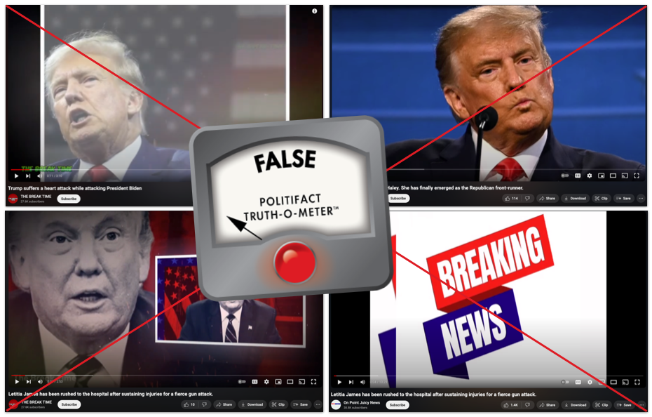 YouTube videos false election claims edited screenshot