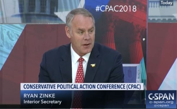 Zinke CPAC screenshot