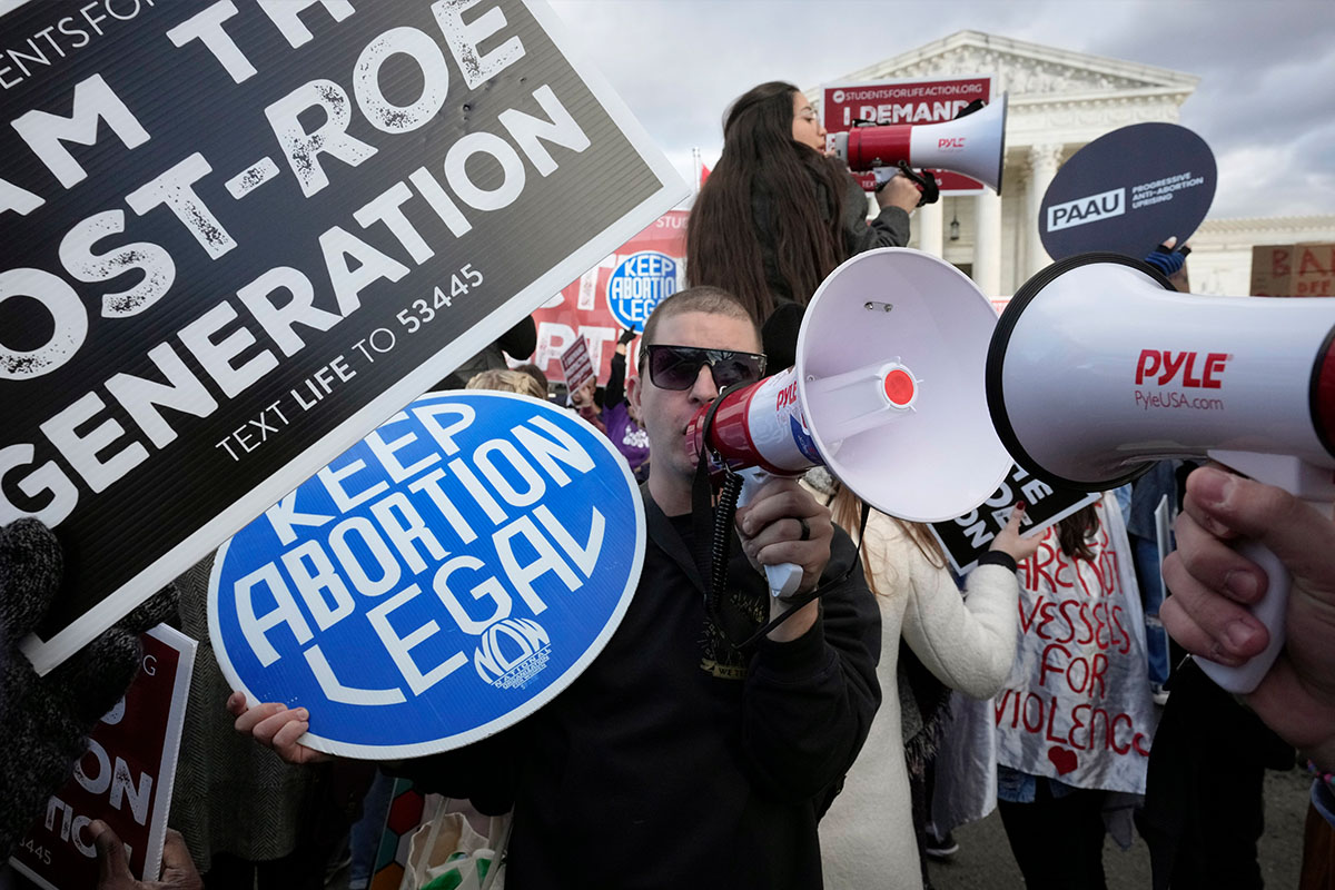 Pro-abortion activists in Washington, January 2023