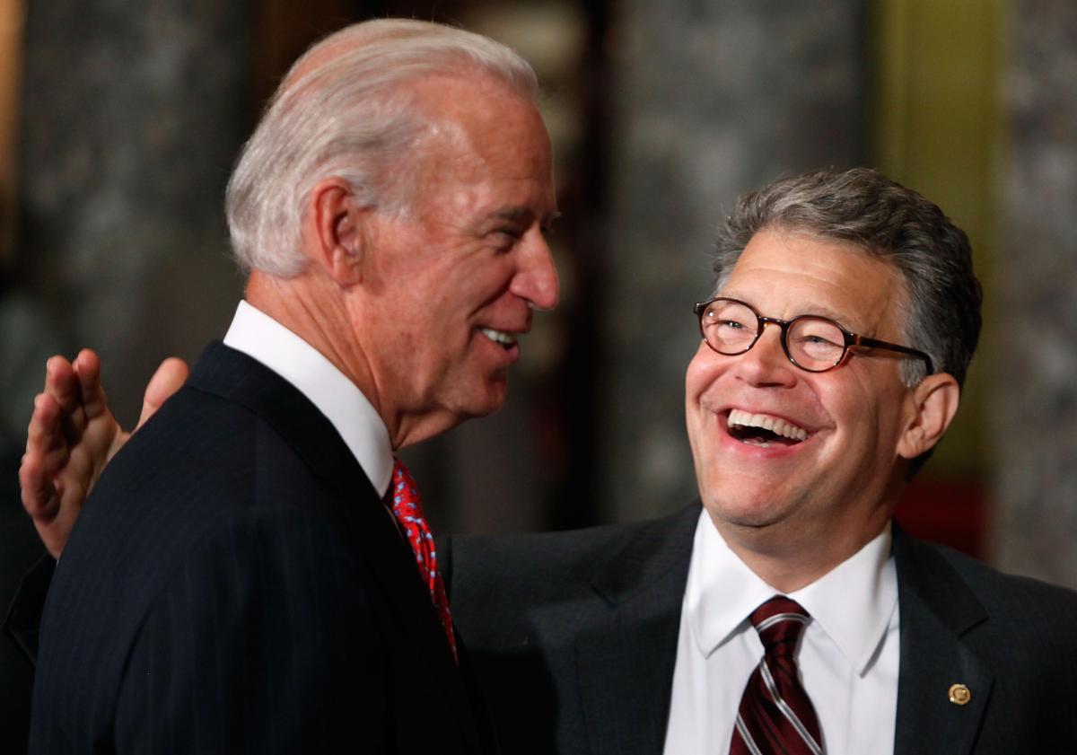 Al Franken and Joe Biden in 2009